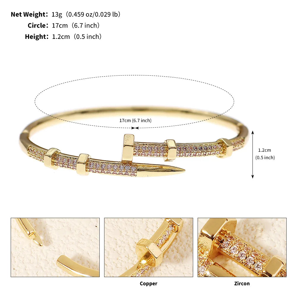 Classic Woman's Nail Bracelet
